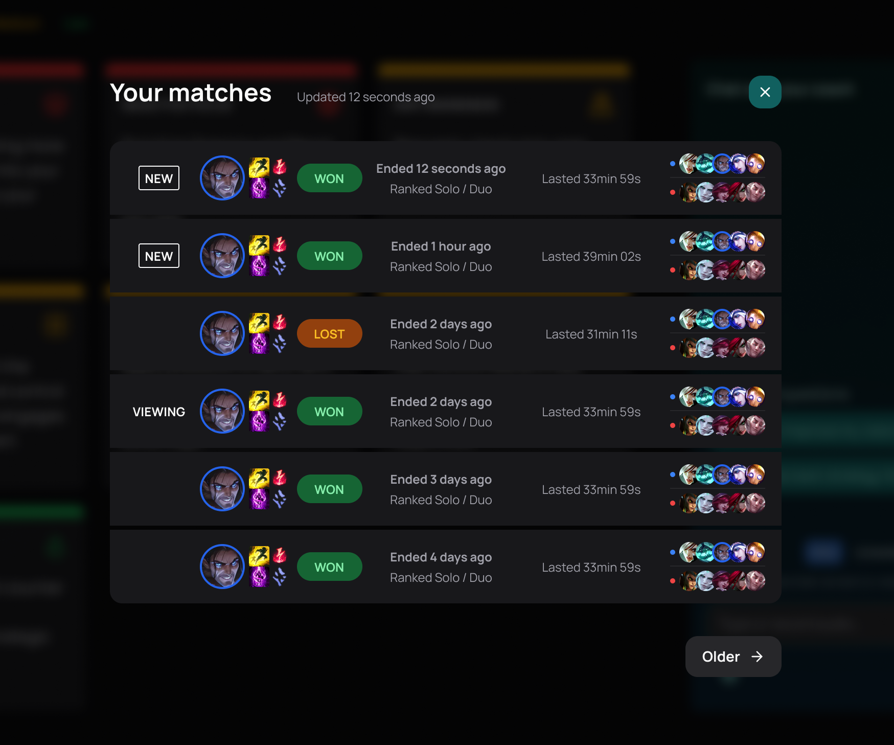 Interface demonstrating structured insight formatting